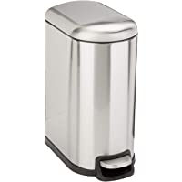 Amazon Basics Rectangle Soft-Close Trash Can for Narrow Spaces - 10L